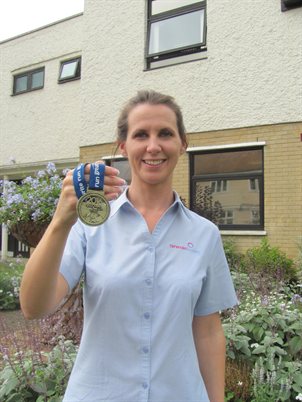 Hospital worker completes charity run