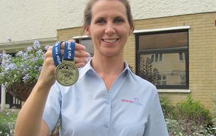 Hospital worker completes charity run