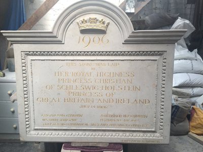 Foundation stone restored