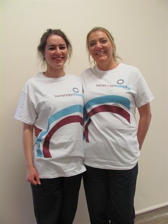 Healthcare assistants complete charity walk