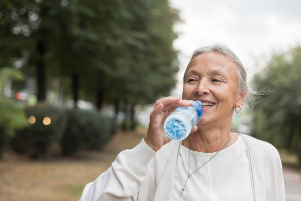 Lady drinking water