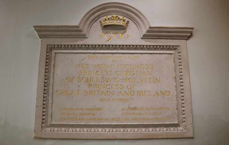 In 1906, Her Royal Highness Princess Christian, laid the foundation stone which you can see in the Pavilion today.