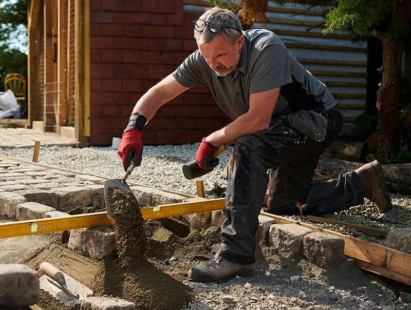 Man working on a building site