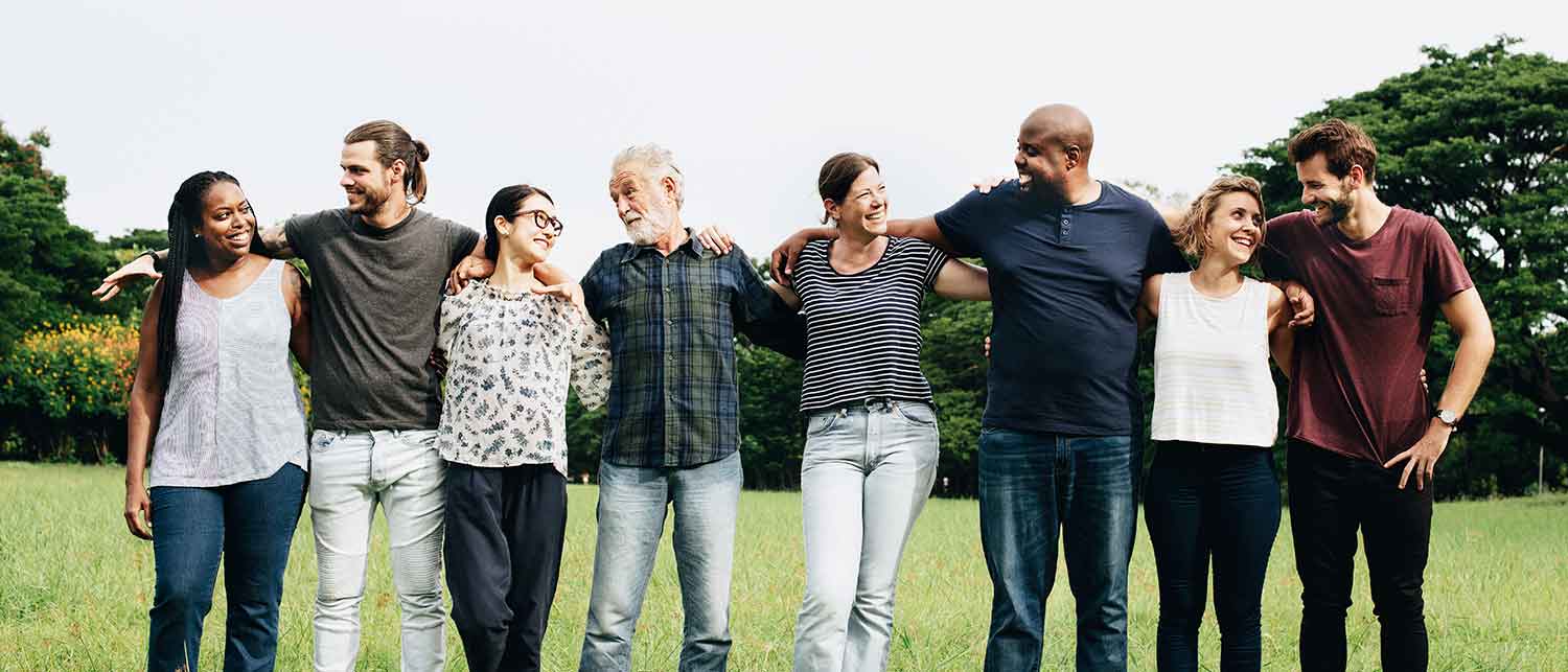 Group of people in a field