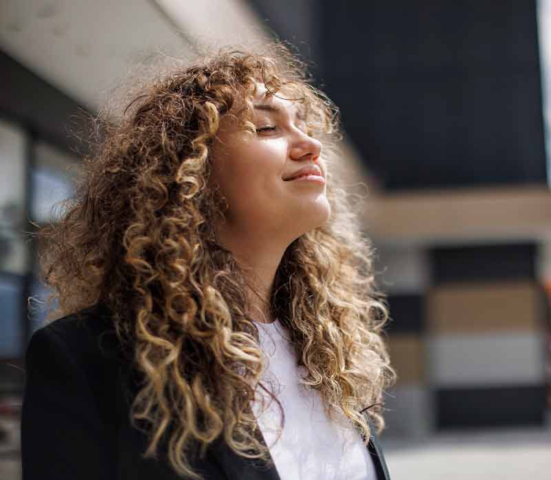 Woman enjoying the sunshine