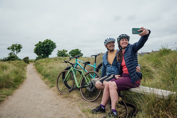 Couple taking a selfie