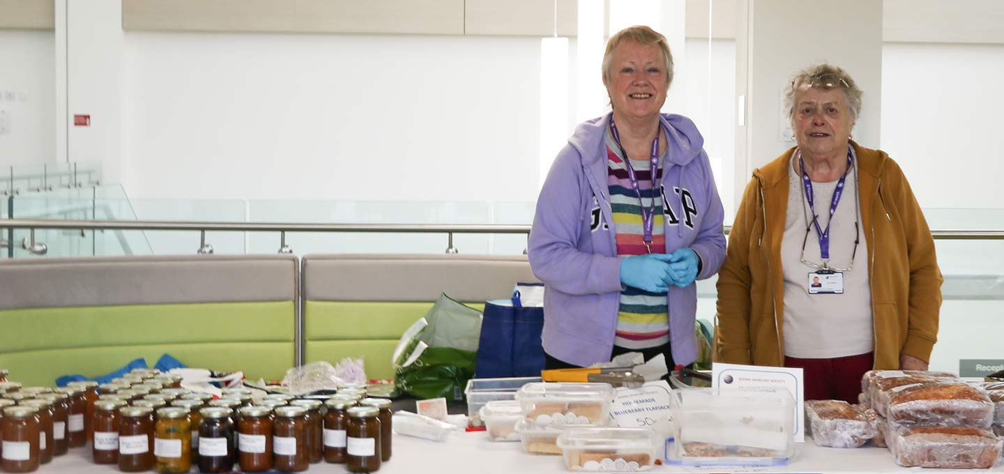 Members of the RM Society at one of their popular bake sales