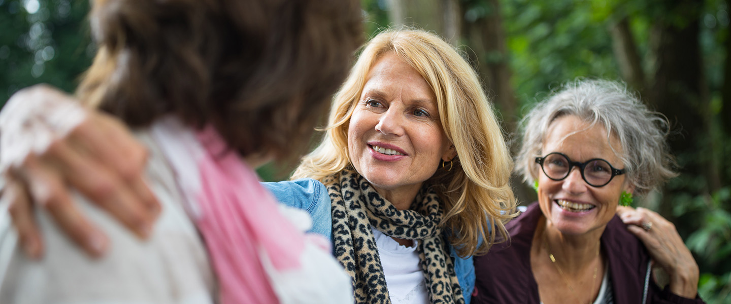 Three women talking
