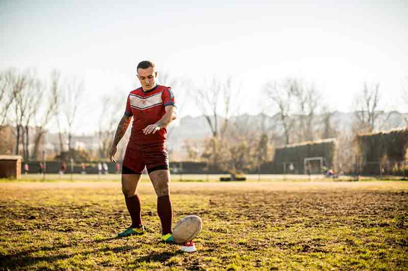 Man playing rugby