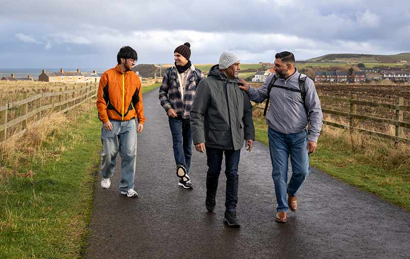 A group walking