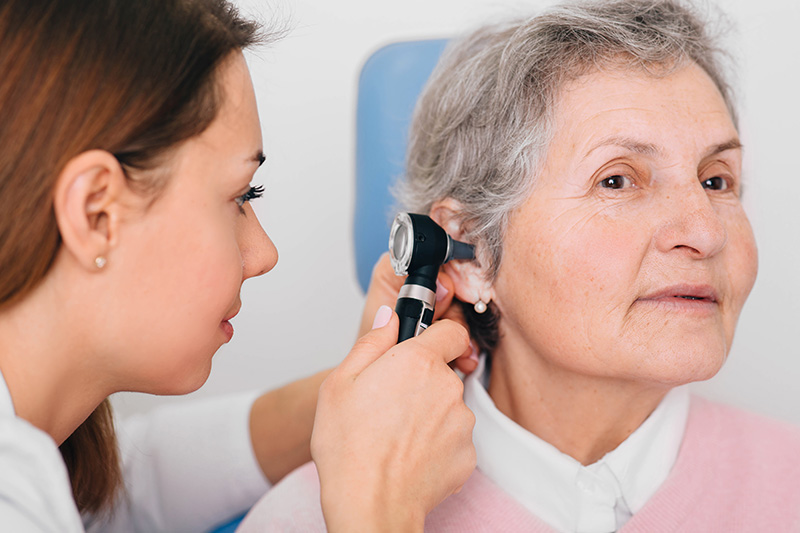 Inflammation of the middle ear