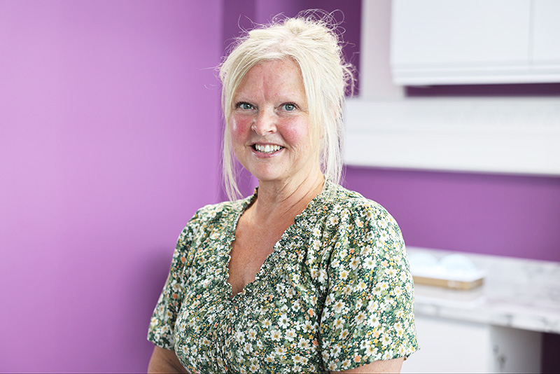 Caroline after breast reduction and tummy tuck surgery