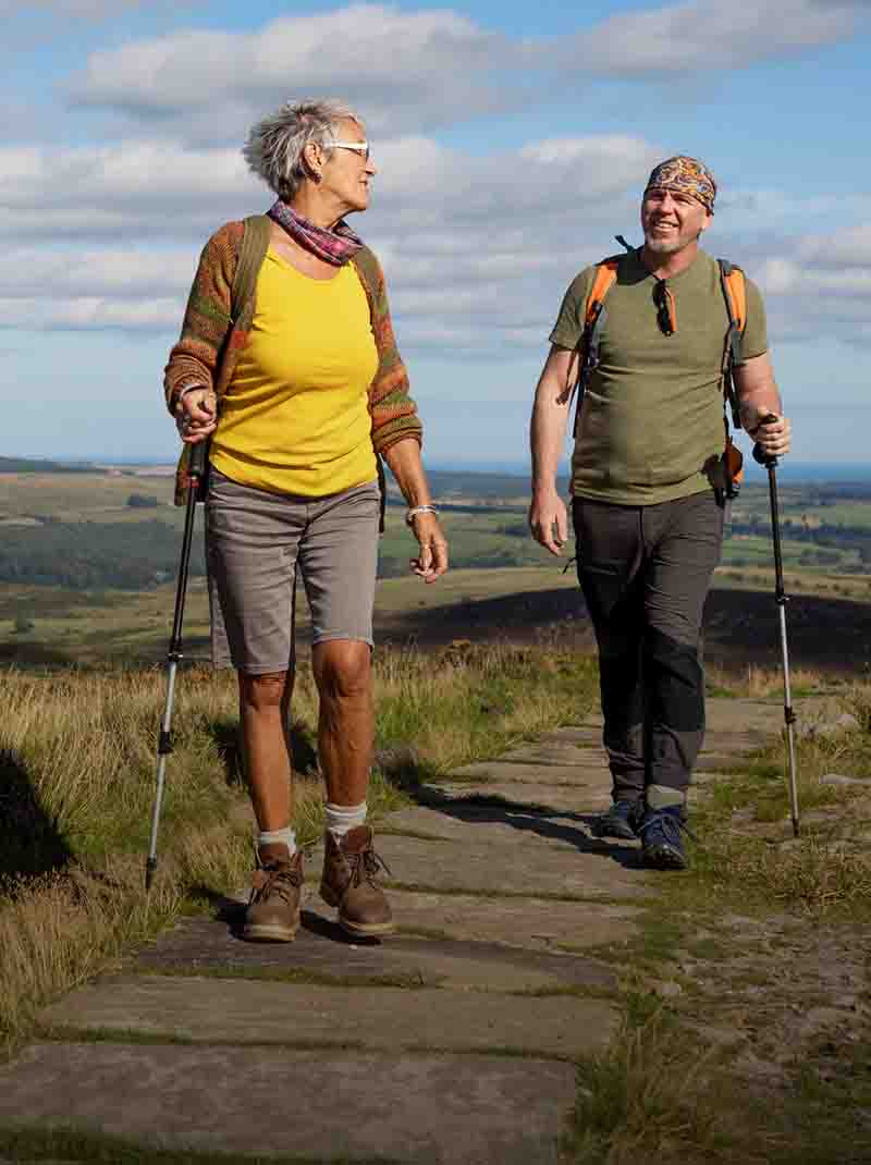 Couple hiking